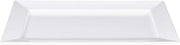Elite Global Solutions M135RC-NW Rectangular Platter, 13 1/2" x 8 1/2" x 7/8" h., Melamine, White (Pack of 6) | Dishwasher safe, Shatterproof, Buffet, Dinner portions, Stackable, Great for Entrees, Salads, Desserts and Appetizers