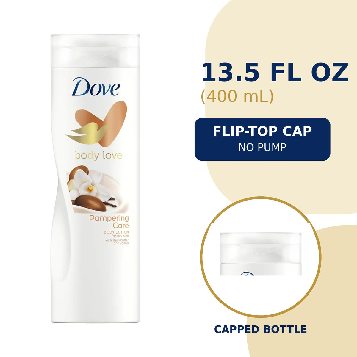 Pampering Care Body Lotion 13.5 OZ by Dove – 1 Fl Oz (Pack of 1), Model Dove Pampering Body Lotion