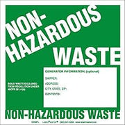 Labelmaster GWMTL Non-Hazardous Waste Label with Generator Info, Thermal PVCF (Pack of 100)