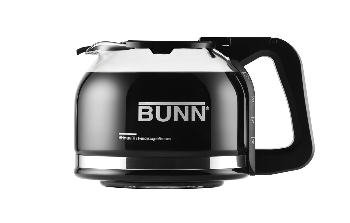 Pour-O-Matic 10-Cup Drip Free Carafe by Bunn – 10 cup, 10.0 cups, Glass, Black, Model 49715-0100