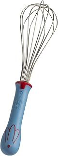 Kuhn Rikon Kinderkitchen Kids Whisk, Rooster, 9.2" x 2.2" x 2.2", Blue/Red | Child-Friendly Kitchen Tools For Real Cooking