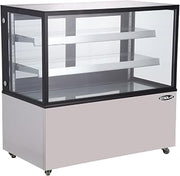 Kool-It KBF-48 47-1/5' Freestanding Full Service Refrigerated Display Case with Flat Glass, 13.7 Cubic Feet