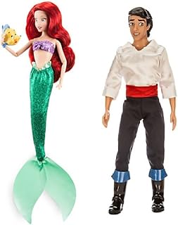 NEW Disney Store Princess Ariel with Flounder & Prince Eric Classic Doll Set ~ The Little Mermaid