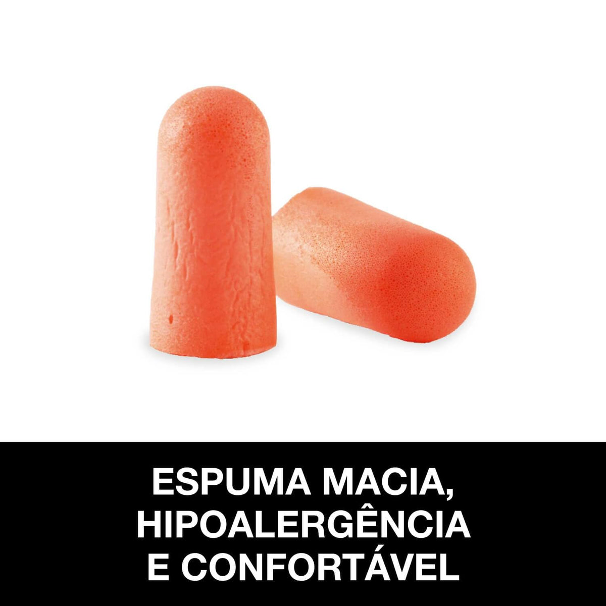 Uncorded Foam Earplugs by 3M – 1 Count (Pack of 1), Polyurethane, Orange, Model 1100