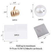 Uniqooo Pumpkin Place Card Holders, Metallic Gold, Set of 24