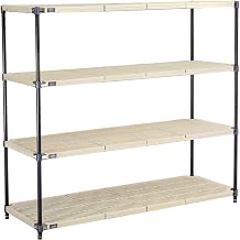 Nexel 5 Tier Vented Plastic Shelving, 72" W x 24" D x 86" H, Nexelon Finish