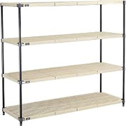 Nexel 5 Tier Vented Plastic Shelving, 54" W x 18" D x 74" H, Nexelon Finish