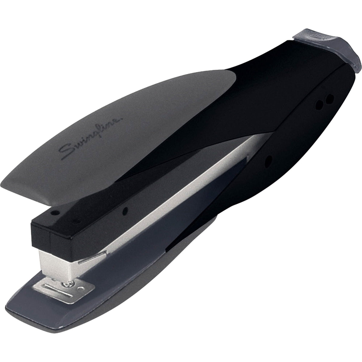 Stapler, SmartTouch Desktop Stapler, Reduced Effort, 25 Sheets, Full Strip, Black/Gray (S7066503) by Swingline – 25 SHEET CAPACITY, Metal, Black + Gray, Model S7066503A