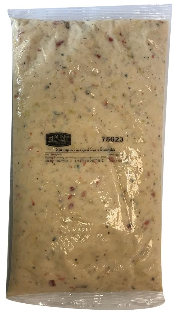 Blount Shrimp and Roasted Corn Chowder by Blount Fine Foods – 64 Ounce (Pack of 4), Pack of 4
