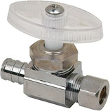 BrassCraft BRPX14X C 1/2-Inch Nom Barb by 3/8-Inch OD Comp Straight Stop Lead-Free, Chrome
