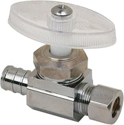 BrassCraft BRPX14X C 1/2-Inch Nom Barb by 3/8-Inch OD Comp Straight Stop Lead-Free, Chrome