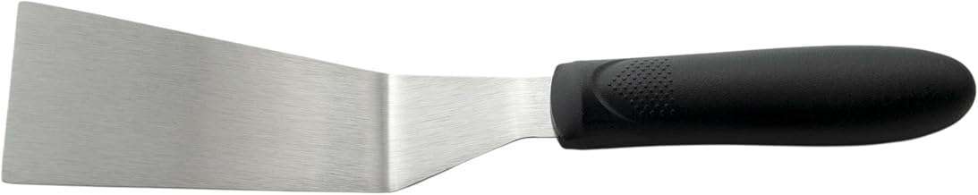 Winco 4 1/4" x 2 3/16" Black Offset Plastic Grill Spatula, Handle