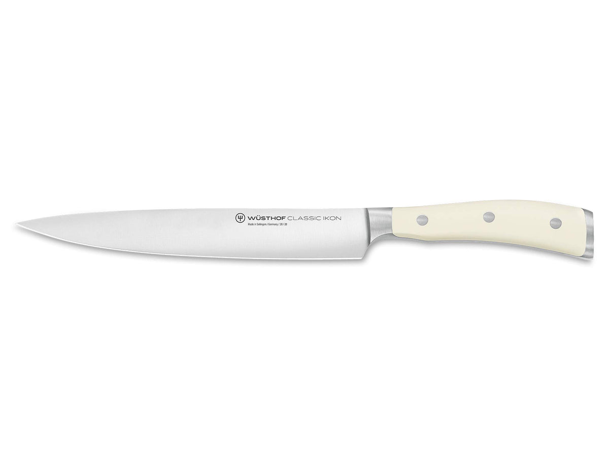 Classic Ikon Crème 8 Inch Carving Knife by Wüsthof – 8", Alloy Steel, Crème, Model 1040430720