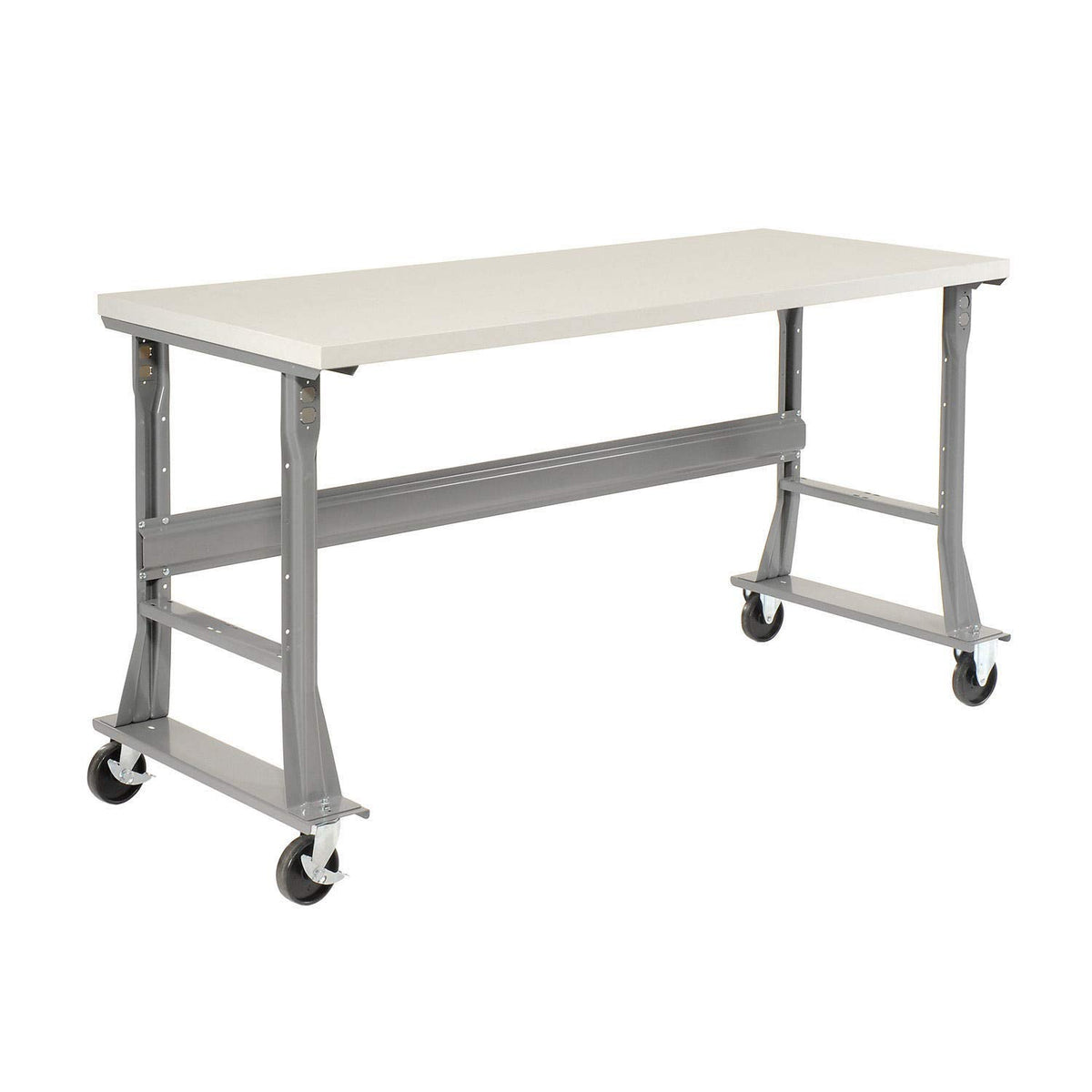 Mobile Fixed Height Workbench by Global Industrial – 30"L x 72"W x 39.38"H, Steel, Gray, Model 183982A