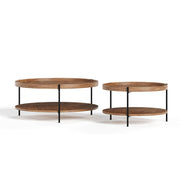 Savoy - Modern Walnut Large Coffee Table by Limari Home – Iron, Walnut, Model LIM-82100