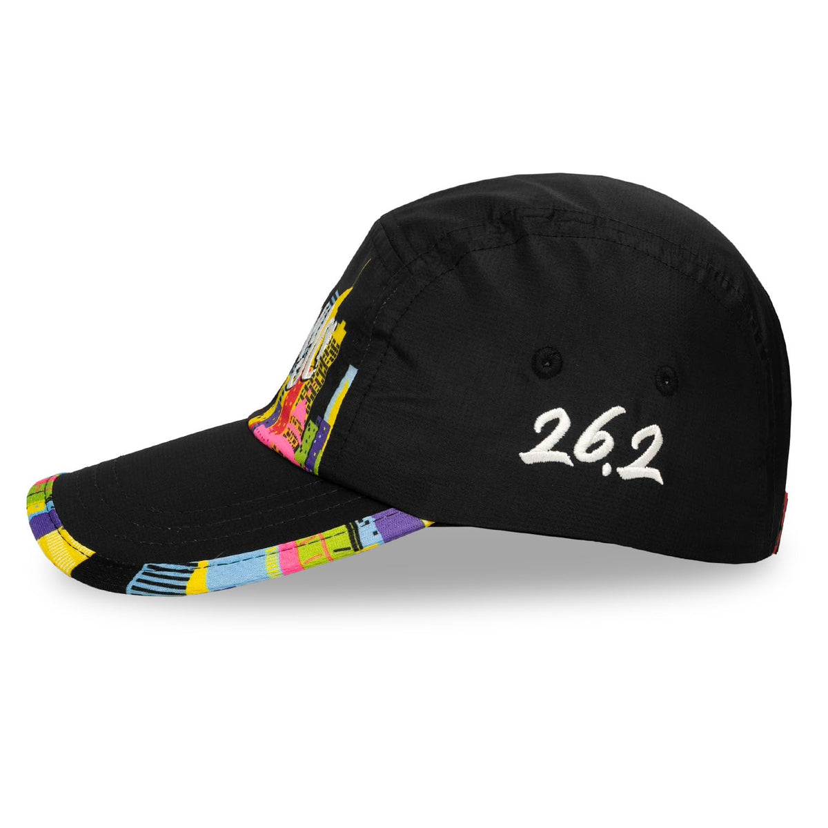 Run The World Collection Running Hat by Headsweats – Polyester, Black/New York City