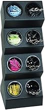 VSCH-8BT Eight Compartment Countertop Flatware And Condiment Organizer, Black Polystyrene, 28-1/8" H x 10-1/2" W x 9-1/4" D