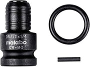 metabo Impact Adapter 1/2" to 1/4", 3-Piece Set with Safety Ring and Pin (628837000)