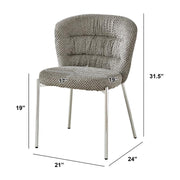 Best Quality Furniture Gray / Silver / 19" Side Chair / Modern, Chic, Transitional, Contemporary Chairs