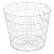 Dump Bin Round Chrome Wire - 29 1/2" Dia x 32" H by HUBERT – Metal, Silver
