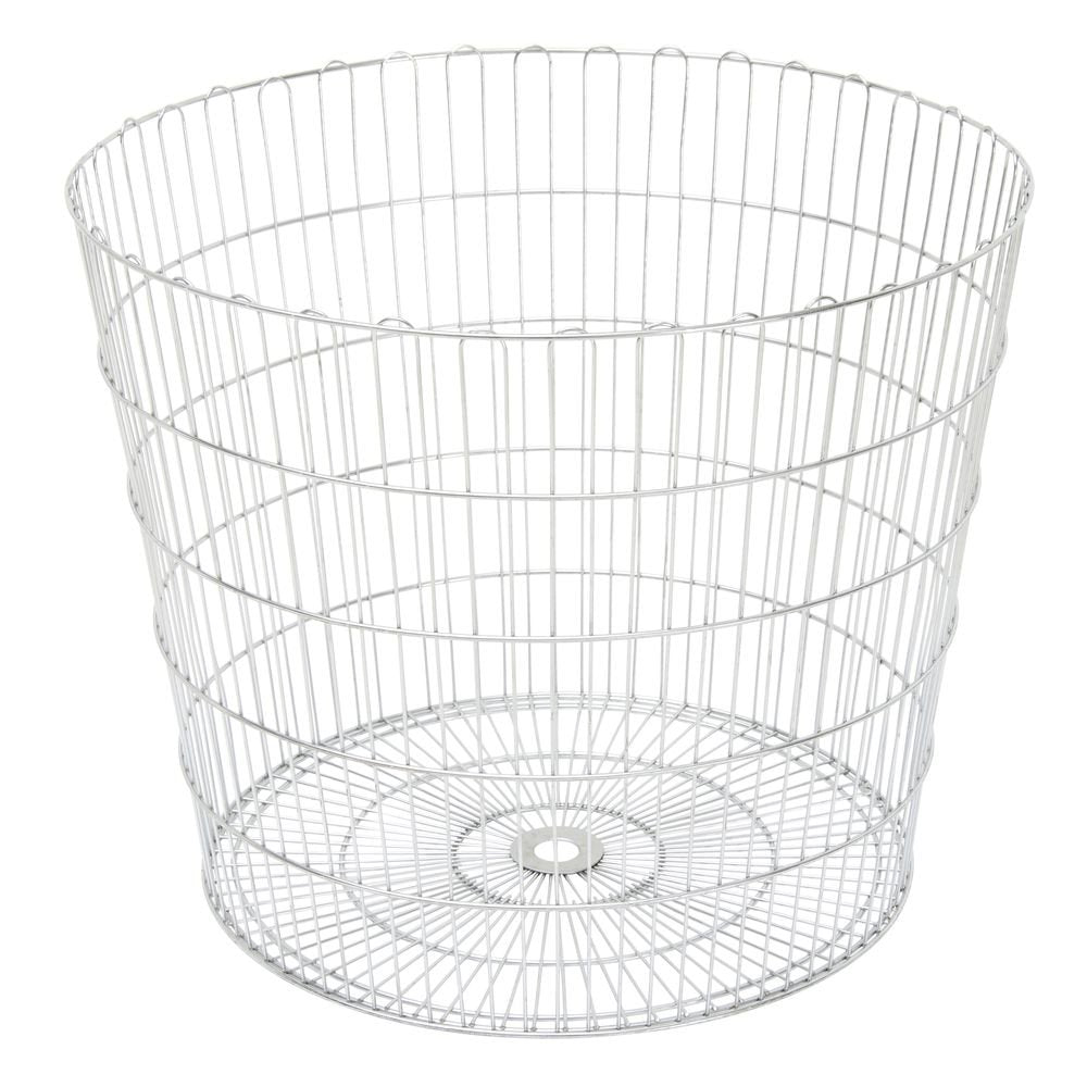 Dump Bin Round Chrome Wire - 29 1/2" Dia x 32" H by HUBERT – Metal, Silver