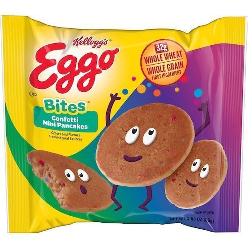 Kelloggs Eggo Bites Mini Pancakes Confetti by Kellogg's Special K – 3.03 Ounce (Pack of 72), Pack of 72