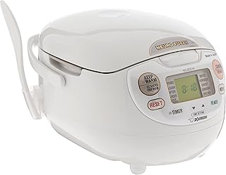 Zojirushi Ns ZCC10 Neuro Fuzzy Rice Cooker and Warmer (White) | Automatic keep-warm, delay timer