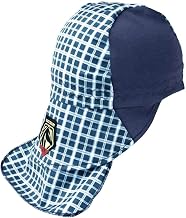 Black Stallion AH1730-BL FR Cotton Welding Cap with Bill Extension, Blue Plaid, Size: Large
