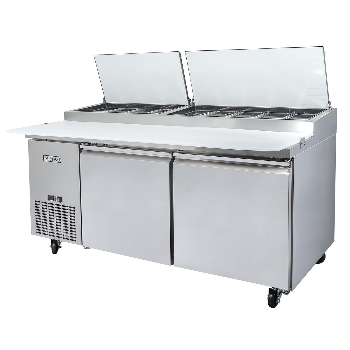 70 7/8" Pizza Prep Table w/Refrigerated Base by MOTAK – 75.59x37.01x45.67, In Description, Check Images, Model MPR-70-X