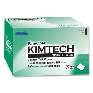 KIMWIPES, Delicate Task Wipers, 1-Ply, 4 2/5 x 8 2/5, 286/Box by KIMTECH – Pack of 280, Model 34155