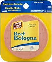 Kraft Oscar Mayer Sliced Beef Bologna, 8 Ounce -- 12 per case.