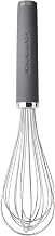 KitchenAid Soft Grip Utility Whisk - Charcoal Grey | Ergonomic non-slip handle ensures a secure and comfortable grip while whipping or mixing ingredients efficiently.