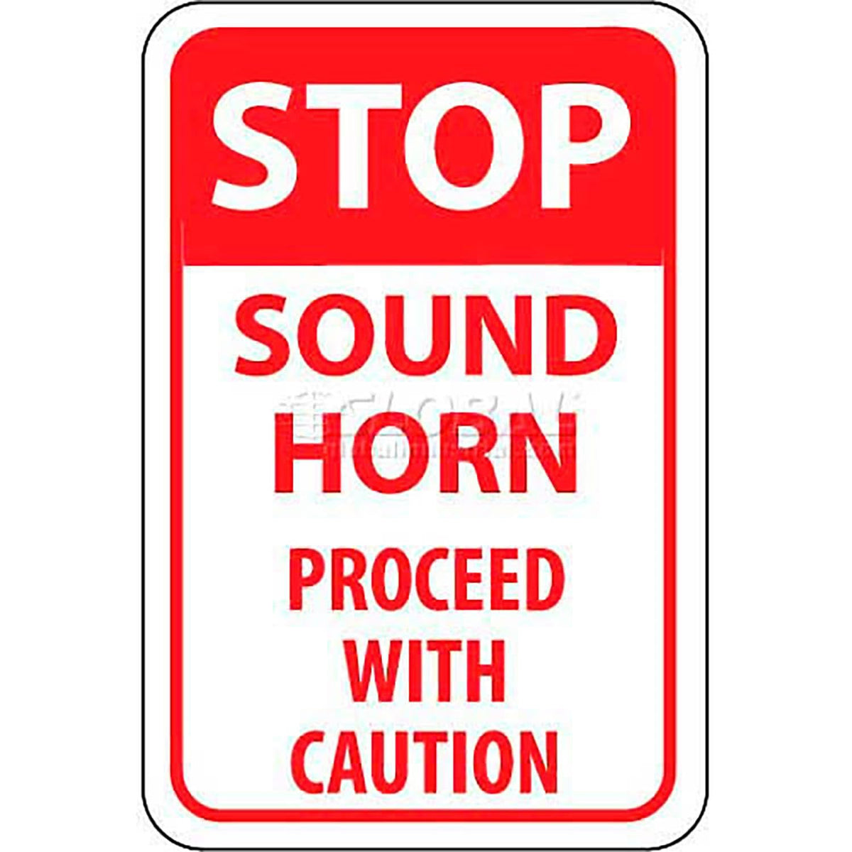 NMC Traffic Sign by National Marker – 12"L x 12"W x 18"H, Aluminum, White/Red, Model TM70G