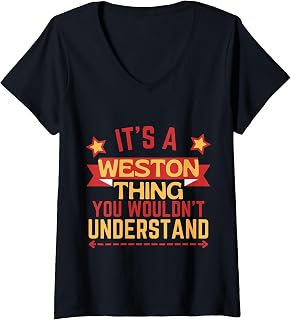 Women's Weston Name Funny Gift for Weston V-Neck T-Shirt