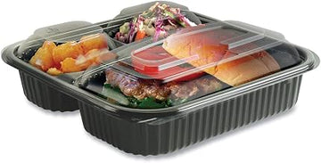 Anchor Packaging 2-Piece/3-Compartment Microwave Container Cl/BK (4118523)