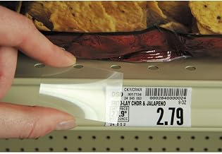 Shelf Pricing Cover Clear Vinyl - 3"L x 1 1/4"H 1000 Per Case