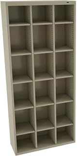 Tennsco CC-78-SND Cubby Without Legs, Assembled, 34" Width, 14" Length, 78" Height, 18 Opening, Sand
