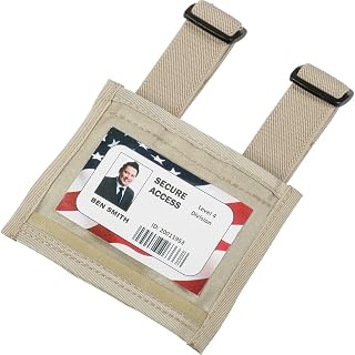 AbilityOne 8455016660464 Skilcraft Armband Badge Holder, Tan, 2-5/8" x 3-3/4"