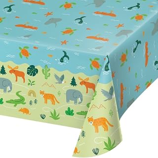 Creative Converting 372478 Tablecover, 54" x 96", Multicolor