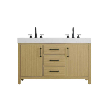 Elegant Kitchen and Bath 54" Double Bathroom Vanity in Honey Brown by Elegant Lighting – unspecified, Wood, Honey Brown, Model VF60654DMHB