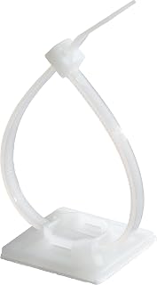 3M Cable Tie Mounting Base, Natural, .75 x .75, 100/Bag