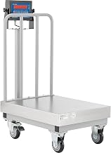 Global Industrial NTEP Mobile Bench Scale with Backrail and LED Display, 500 lb x 0.1 lb