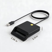 CAC Reader CAC Card Reader DOD USB Access | Compatible with (32/64bit) XP/Vista/ 7/8/10 OS X by Dcolp – 3.15x2.36x0.39 in, black, Model 06S6083213