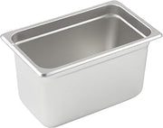 Winco Anti-Jamming Steam Pan, 1/4 by 6-Inch, 24-Gauge, Stainless Steel
