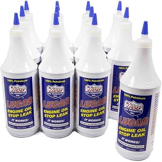 Lucas Oil 10278-12PK Engine Oil Stop Leak (12x1 Quart), 1 Pack