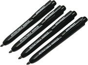 AbilityOne 7520015550297 - Retractable Permanent Marker - Chisel Tip - 4 units