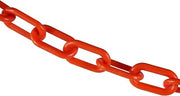 Mr. Chain Plastic Barrier Chain, Orange, 25 ft Length (50013-25)