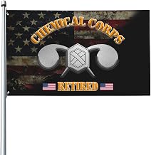 Flag 3x5 Ft US Chemical Corps Insignia Shaped Retired Single-Sided Vivid Color Fade Resistant Polyester Banner50