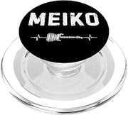 Meiko Guitar Heartbeat Music Guitarist Retro Vintage PopSockets PopGrip for MagSafe