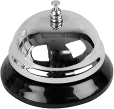 Thunder Group SLBELL001 Call Bell, one-Touch Button, Loud Sound, Plastic Bottom, Chrome Plated, Pack of 12
